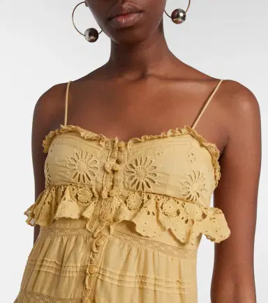 Marant Étoile Paule lace-trimmed cotton maxi dress | Thumbnail 4 Marant Étoile Paule lace-trimmed cotton maxi dress | Thumbnail 4