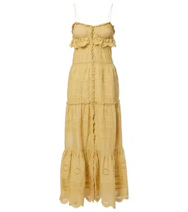 Marant Étoile Paule lace-trimmed cotton maxi dress | Thumbnail 1 Marant Étoile Paule lace-trimmed cotton maxi dress | Thumbnail 1