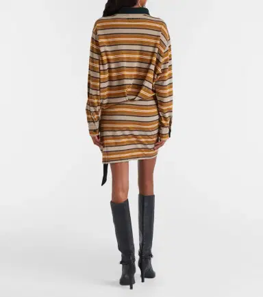 Marant Etoile Isea striped cotton piqué polo dress | Thumbnail 4 Marant Etoile Isea striped cotton piqué polo dress | Thumbnail 4