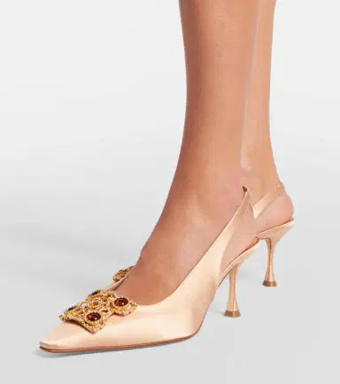 Manolo Blahnik Cupida 70 embellished satin slingback pumps | Thumbnail 5 Manolo Blahnik Cupida 70 embellished satin slingback pumps | Thumbnail 5