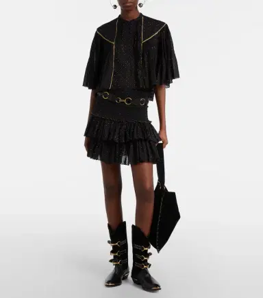 Marant Étoile Polka-dot embroidered cotton miniskirt | Thumbnail 2 Marant Étoile Polka-dot embroidered cotton miniskirt | Thumbnail 2