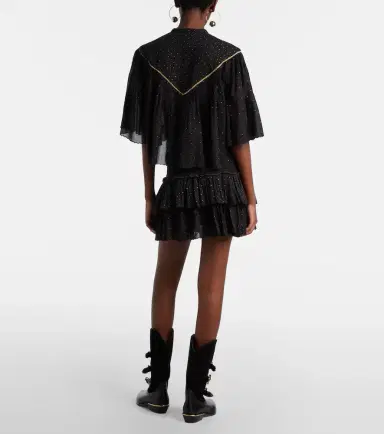 Marant Étoile Polka-dot embroidered cotton miniskirt | Thumbnail 3 Marant Étoile Polka-dot embroidered cotton miniskirt | Thumbnail 3