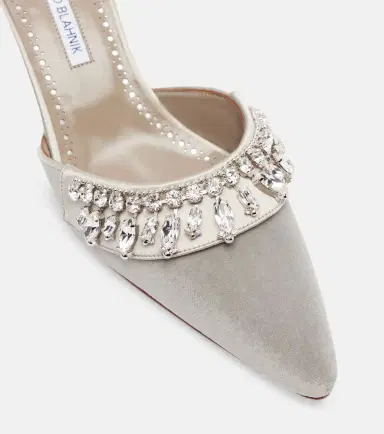Manolo Blahnik Tulipe 50 embellished velvet mules | Thumbnail 4 Manolo Blahnik Tulipe 50 embellished velvet mules | Thumbnail 4