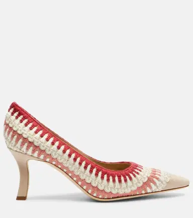 Manolo Blahnik Ombohi 70 crochet suede pumps | Thumbnail 2 Manolo Blahnik Ombohi 70 crochet suede pumps | Thumbnail 2