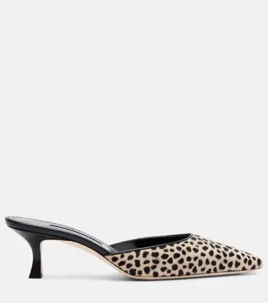 Manolo Blahnik Carolyne 50 leopard-print calf hair mules | Thumbnail 2 Manolo Blahnik Carolyne 50 leopard-print calf hair mules | Thumbnail 2