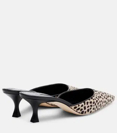 Manolo Blahnik Carolyne 50 leopard-print calf hair mules | Thumbnail 4 Manolo Blahnik Carolyne 50 leopard-print calf hair mules | Thumbnail 4