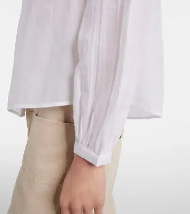 Marant Étoile Christa ruffled cotton-blend blouse | Thumbnail 2 Marant Étoile Christa ruffled cotton-blend blouse | Thumbnail 2