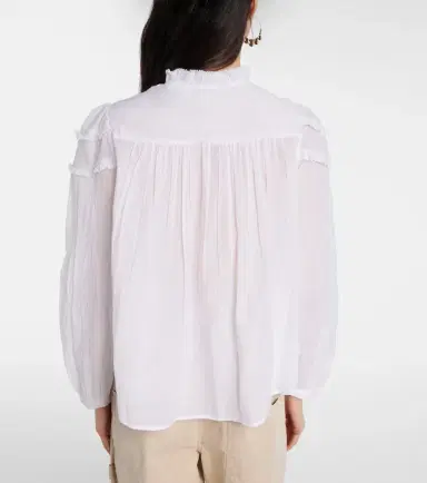 Marant Étoile Christa ruffled cotton-blend blouse | Thumbnail 5 Marant Étoile Christa ruffled cotton-blend blouse | Thumbnail 5