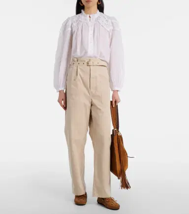 Marant Étoile Christa ruffled cotton-blend blouse | Thumbnail 6 Marant Étoile Christa ruffled cotton-blend blouse | Thumbnail 6