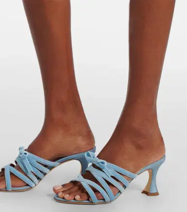 Manolo Blahnik Clementel 70 velvet mules | Thumbnail 6 Manolo Blahnik Clementel 70 velvet mules | Thumbnail 6