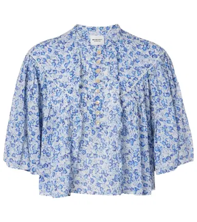 Marant Étoile Veelia floral cotton top | Thumbnail 1 Marant Étoile Veelia floral cotton top | Thumbnail 1