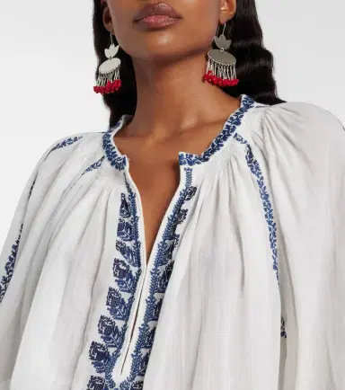 Marant Étoile Lena embroidered cotton blouse | Thumbnail 3 Marant Étoile Lena embroidered cotton blouse | Thumbnail 3