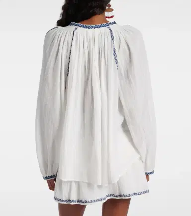 Marant Étoile Lena embroidered cotton blouse | Thumbnail 6 Marant Étoile Lena embroidered cotton blouse | Thumbnail 6