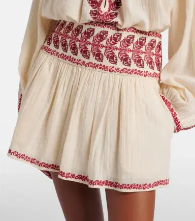 Marant Étoile Picadilia embroidered cotton miniskirt | Thumbnail 4 Marant Étoile Picadilia embroidered cotton miniskirt | Thumbnail 4