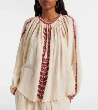 Marant Étoile Lena embroidered cotton blouse | Thumbnail 5 Marant Étoile Lena embroidered cotton blouse | Thumbnail 5