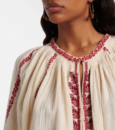 Marant Étoile Lena embroidered cotton blouse | Thumbnail 6 Marant Étoile Lena embroidered cotton blouse | Thumbnail 6