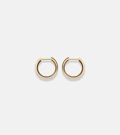 Stone and Strand 14kt gold huggie earrings with diamonds | Thumbnail 2 Stone and Strand 14kt gold huggie earrings with diamonds | Thumbnail 2