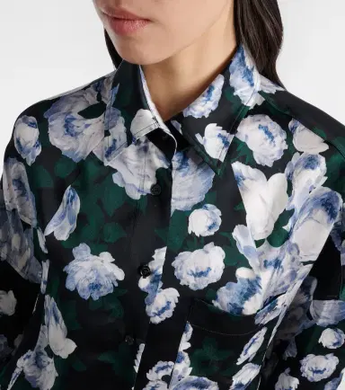 Stella McCartney Floral satin blouse | Thumbnail 3 Stella McCartney Floral satin blouse | Thumbnail 3
