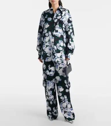 Stella McCartney Floral satin blouse | Thumbnail 6 Stella McCartney Floral satin blouse | Thumbnail 6