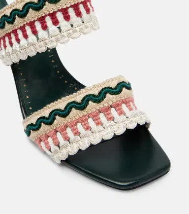Manolo Blahnik Mabeco 90 leather-trimmed knitted mules | Thumbnail 3 Manolo Blahnik Mabeco 90 leather-trimmed knitted mules | Thumbnail 3