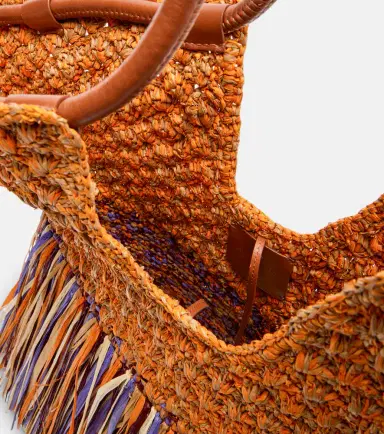 Zimmermann Goldentime Medium fringed raffia tote bag | Thumbnail 2 Zimmermann Goldentime Medium fringed raffia tote bag | Thumbnail 2