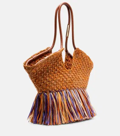 Zimmermann Goldentime Medium fringed raffia tote bag | Thumbnail 3 Zimmermann Goldentime Medium fringed raffia tote bag | Thumbnail 3