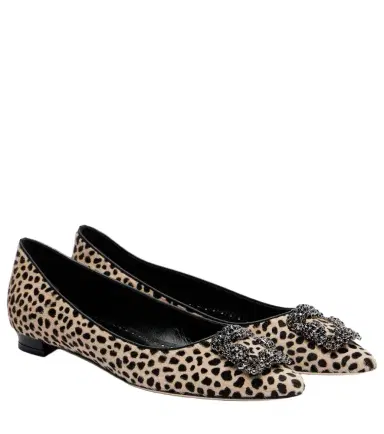Manolo Blahnik Hangisi calf hair ballet flats | Thumbnail 1 Manolo Blahnik Hangisi calf hair ballet flats | Thumbnail 1