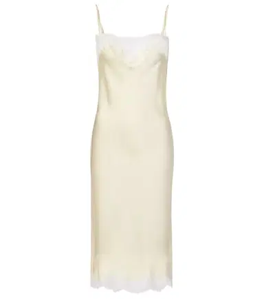 Stella McCartney Lace-trimmed satin slip dress | Thumbnail 1 Stella McCartney Lace-trimmed satin slip dress | Thumbnail 1