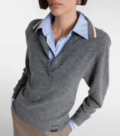 Stella McCartney Layered virgin wool polo sweater | Thumbnail 5 Stella McCartney Layered virgin wool polo sweater | Thumbnail 5