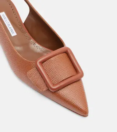 Manolo Blahnik Maylura croc-effect leather slingback flats | Thumbnail 2 Manolo Blahnik Maylura croc-effect leather slingback flats | Thumbnail 2
