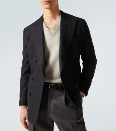 Saman Amel Prince of Wales check wool flannel blazer | Thumbnail 5 Saman Amel Prince of Wales check wool flannel blazer | Thumbnail 5