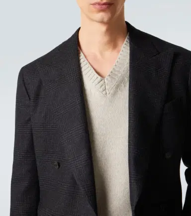 Saman Amel Prince of Wales check wool flannel blazer | Thumbnail 6 Saman Amel Prince of Wales check wool flannel blazer | Thumbnail 6