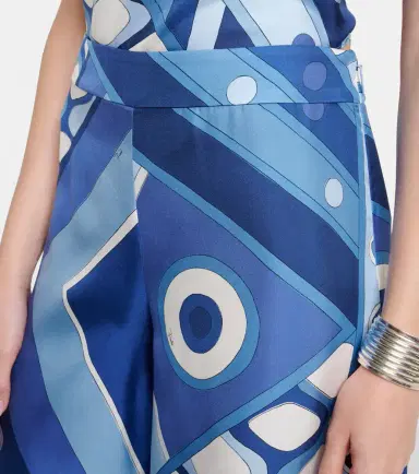 Pucci Vivara high-rise silk wide-leg pants | Thumbnail 2 Pucci Vivara high-rise silk wide-leg pants | Thumbnail 2