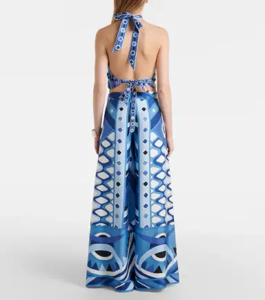 Pucci Vivara high-rise silk wide-leg pants | Thumbnail 3 Pucci Vivara high-rise silk wide-leg pants | Thumbnail 3