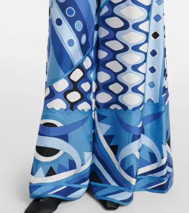 Pucci Vivara high-rise silk wide-leg pants | Thumbnail 4 Pucci Vivara high-rise silk wide-leg pants | Thumbnail 4