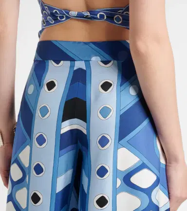 Pucci Vivara high-rise silk wide-leg pants | Thumbnail 5 Pucci Vivara high-rise silk wide-leg pants | Thumbnail 5