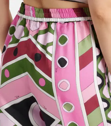 Pucci Vivara high-rise silk wide-leg pants | Thumbnail 3 Pucci Vivara high-rise silk wide-leg pants | Thumbnail 3