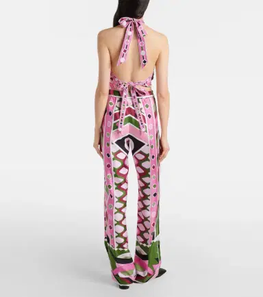 Pucci Vivara high-rise silk wide-leg pants | Thumbnail 5 Pucci Vivara high-rise silk wide-leg pants | Thumbnail 5