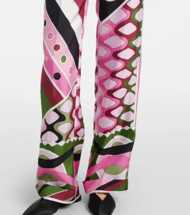 Pucci Vivara high-rise silk wide-leg pants | Thumbnail 6 Pucci Vivara high-rise silk wide-leg pants | Thumbnail 6