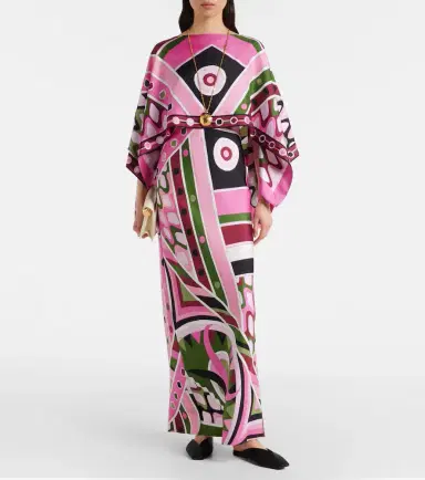 Pucci Vivara layered silk satin maxi dress | Thumbnail 2 Pucci Vivara layered silk satin maxi dress | Thumbnail 2