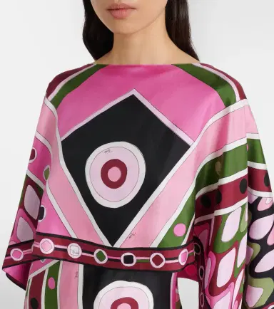 Pucci Vivara layered silk satin maxi dress | Thumbnail 3 Pucci Vivara layered silk satin maxi dress | Thumbnail 3