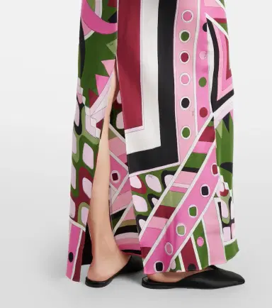 Pucci Vivara layered silk satin maxi dress | Thumbnail 6 Pucci Vivara layered silk satin maxi dress | Thumbnail 6