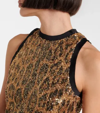 Roberto Cavalli Sequined leopard-print minidress | Thumbnail 3 Roberto Cavalli Sequined leopard-print minidress | Thumbnail 3