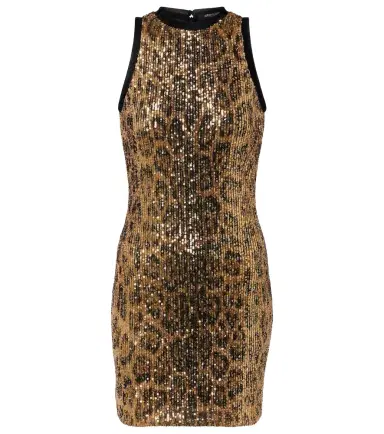 Roberto Cavalli Sequined leopard-print minidress | Thumbnail 1 Roberto Cavalli Sequined leopard-print minidress | Thumbnail 1