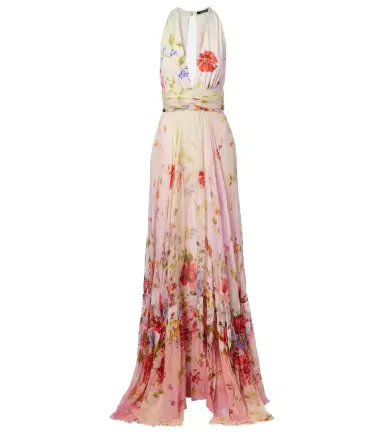 Roberto Cavalli Floral silk gown | Thumbnail 1 Roberto Cavalli Floral silk gown | Thumbnail 1