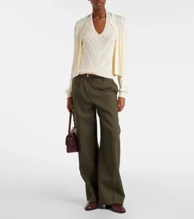 Ralph Lauren Collection Cable-knit halterneck silk top | Thumbnail 5 Ralph Lauren Collection Cable-knit halterneck silk top | Thumbnail 5