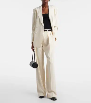 Ralph Lauren Collection Striped high-rise wool wide-leg pants | Thumbnail 2 Ralph Lauren Collection Striped high-rise wool wide-leg pants | Thumbnail 2