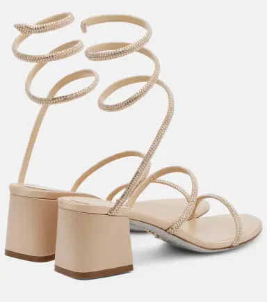 René Caovilla Cleo crystal-embellished satin sandals | Thumbnail 4 René Caovilla Cleo crystal-embellished satin sandals | Thumbnail 4