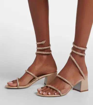 René Caovilla Cleo crystal-embellished satin sandals | Thumbnail 6 René Caovilla Cleo crystal-embellished satin sandals | Thumbnail 6
