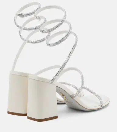 René Caovilla 80 embellished satin sandals | Thumbnail 4 René Caovilla 80 embellished satin sandals | Thumbnail 4